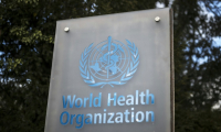 Au siège de l'Organisation mondiale de la santé (OMS), à Genève, le 13 mars 2025 ( AFP / Fabrice COFFRINI )