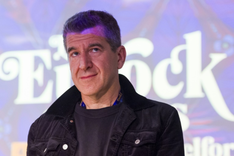 Matthieu Pigasse au festival "Eurockéennes de Belfort", le 6 juillet 2024 à Sermamagny, dans le Territoire de Belfort ( AFP / Jean-Christophe VERHAEGEN )