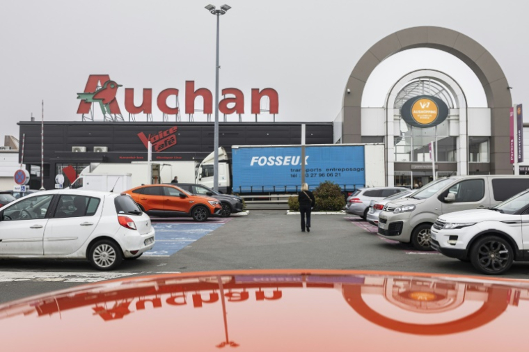 Un hypermarché Auchan à Villeneuve-d'Ascq, dans le Nord, le 5 novembre 2024 ( AFP / Sameer Al-DOUMY )