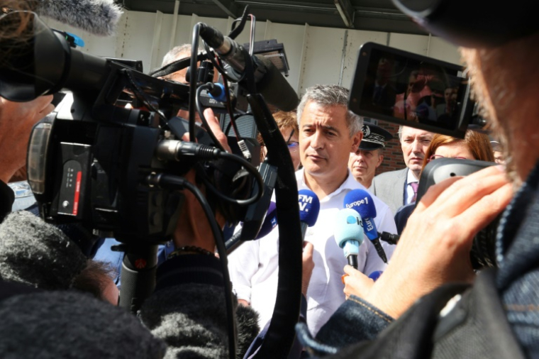 Le ministre démissionnaire de la Justice Gérald Darmanin à Tourcoing, dans le Nord, le 12 septembre 2025 ( AFP / Francois LO PRESTI )