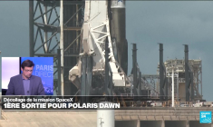 Décollage de la mission SpaceX pour la première sortie spatiale privée