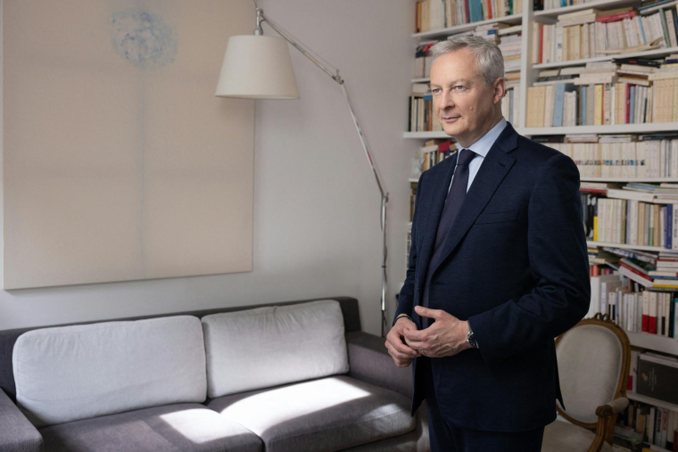 Bruno Le Maire, à Paris, le 27 avril 2023 ( AFP / JOEL SAGET )