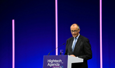 Le chancelier conservateur Friedrich Merz, le 29 octobre 2025. ( AFP / Tobias SCHWARZ )