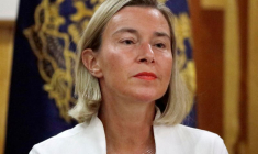 La responsable de la politique étrangère de l'UE, Federica Mogherini, lors d'une conférence à Mexico