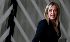 Giorgia Meloni, à Bruxelles, le 24 mars 2023 ( AFP / JOHN THYS )