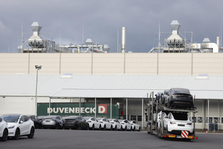 Usine Tesla de Gruenheide près de Berlin ( AFP / ODD ANDERSEN )