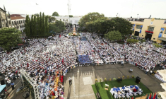 L'Assemblée nationale du Nicaragua, réunie en plein air le 1er septembre 2026 à Leon (nord) pour approuver une réforme constitutionnelle ( El 19 DIGITAL / Handout )