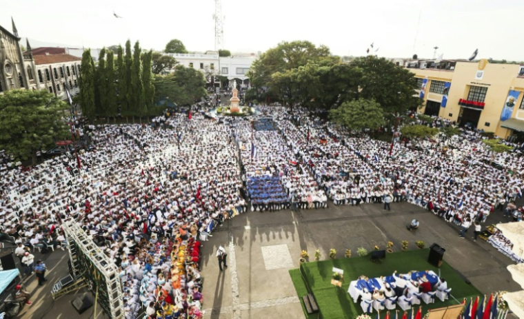 L'Assemblée nationale du Nicaragua, réunie en plein air le 1er septembre 2026 à Leon (nord) pour approuver une réforme constitutionnelle ( El 19 DIGITAL / Handout )