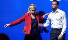 Marine Le Pen, députée française et cheffe parlementaire du parti d'extrême droite Rassemblement National (RN)