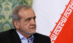 Le président iranien Massoud Pezeshkian, à Moscou, le 17 janvier 2025 ( POOL / EVGENIA NOVOZHENINA )