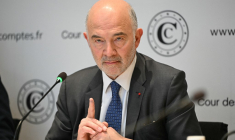 Pierre Moscovici, à Paris, le 8 avril 2025 ( AFP / BERTRAND GUAY )