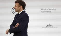 Emmanuel Macron, le 17 février 2023, à Munich ( AFP / Odd ANDERSEN )