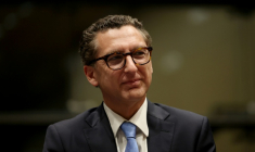 Le président du directoire de Canal+ Maxime Saada le 1er avril 2024 à l'Assemblée nationale à Paris ( AFP / Anne-Christine POUJOULAT )