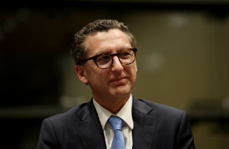 Le président du directoire de Canal+ Maxime Saada le 1er avril 2024 à l'Assemblée nationale à Paris ( AFP / Anne-Christine POUJOULAT )