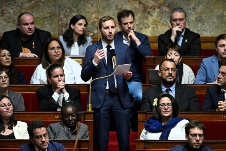 Le député LFI François Piquemal à l'Assemblée nationale le 20 mai 2026 à Paris ( AFP / JULIEN DE ROSA )