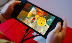 Nintendo hopes to match the success of the Switch when its levelled-up new console hits shelves Thursday, with strong early sales expected despite the gadget's high price ( AFP / Dimitar DILKOFF )