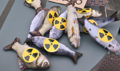 Manifestation contre le rejet en mer de l'eau de Fukushima, à Séoul le 24 août 2023.  ( AFP / JUNG YEON-JE )