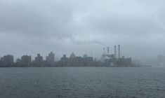 Images de New York à l'approche d'une tempête de neige