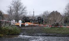 Le site d'une explosion à Przewodow, en Pologne près de la frontière avec l'Ukraine