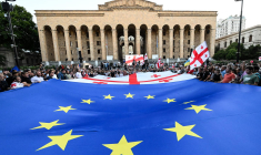 La Géorge a déposé sa candidature peu après l'invasion russe de l'Ukraine le 24 février 2022 ( AFP / VANO SHLAMOV )