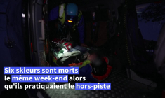 Dans l'hélicoptère de la CRS Alpes, secouristes de haute montagne