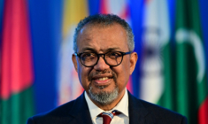 Le directeur général de l'Organisation mondiale de la santé (OMS), Tedros Adhanom Ghebreyesus, à la cérémonie d'ouverture de la 78e session du Comité régional de l'OMS pour l'Asie du Sud-Est, à Colombo au Sri Lanka, le 13 octobre 2025 ( AFP / Ishara S. KODIKARA )