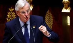 Le Premier ministre Michel Barnier lors d'un débat à l'Assemblée nationale