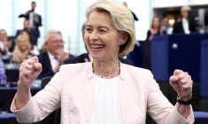 Ursula von der Leyen à Strasbourg, le 18 juillet 2024. ( AFP / FREDERICK FLORIN )
