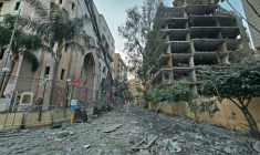 Vue de bâtiments détruits après une frappe aérienne israélienne dans la banlieue sud de Beyrouth, le 4 avril 2026  ( AFP / - )