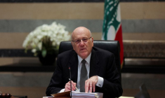 Le Premier ministre du Liban, Najib Mikati  Najib Mikati, lors d'une réunion de son cabinet au palais du gouvernement à Beyrouth