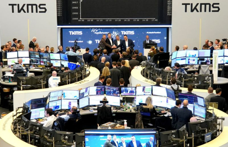 Thyssenkrupp TKMS, fabricant de navires de guerre, fait ses débuts à la bourse de Francfort