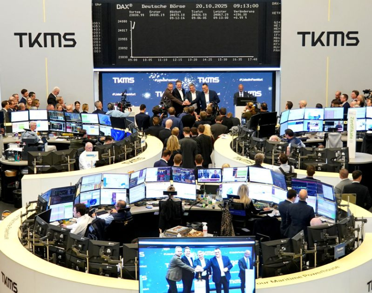 Thyssenkrupp TKMS, fabricant de navires de guerre, fait ses débuts à la bourse de Francfort