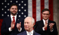 Le roi Charles III s'exprime devant le Congrès américain à Washington, le 28 avril 2026 ( POOL / Henry NICHOLLS )