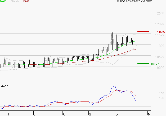 BAINS MER MONACO : Une consolidation vers les supports est probable
