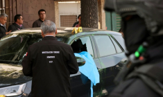 La police scientifique travaille sur les lieux de l'assassinat de Ximena Guzman et José Munoz à Mexico, le 20 mai 2025 ( AFP / Valentina ALPIDE )