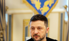 Le président ukrainien Volodymyr Zelensky à Kiev en Ukraine le 5 mars 2026 ( AFP / Tetiana DZHAFAROVA )