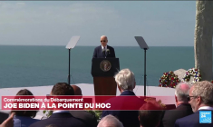 80 ans du D-Day : Biden vante la démocratie à la Pointe du Hoc
