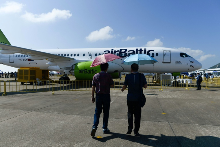 La lettonne Air Baltic s'est placé sous protection de la loi américaine sur les faillites ( AFP / WANG ZHAO )