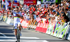 Tadej Pogacar à Liège le 26 avril 2026 ( BELGA / ERIC LALMAND )