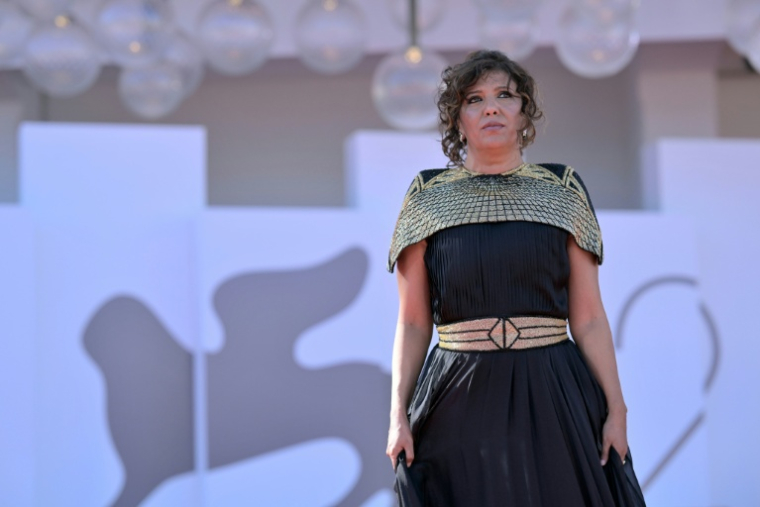 La réalisatrice de "The Voice of Hind Rajab", Kaouther Ben Hania, le 3 septembre 2025 à la Mostra de Venise  ( AFP / Tiziana FABI )