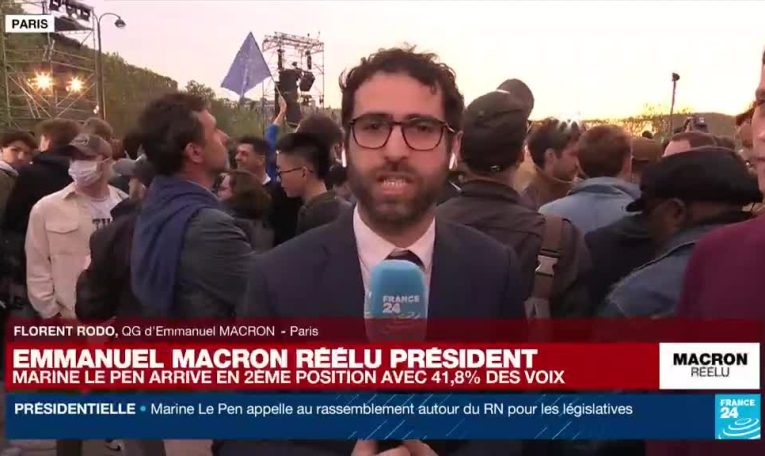 Macron réélu président : "la France est sauvé", les militants macronistes rassurés