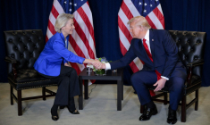 Ursula von der Leyen et Donald Trump à New York, aux États-Unis, le 23 septembre 20025. ( GETTY IMAGES NORTH AMERICA / CHIP SOMODEVILLA )