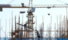 Un chantier de construction à Dalian, en Chine