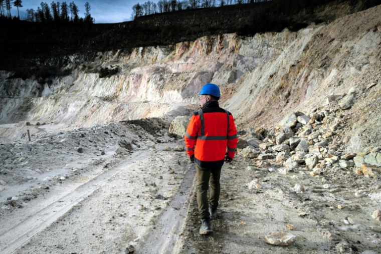 Vue du site Imerys de Beauvoir (à Echassières dans l'Allier), où est prévu un projet d'extraction de lithium, le 17 janvier 2024 (ARCHIVES) ( AFP / OLIVIER CHASSIGNOLE )