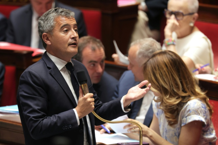 Le ministre de la Justice, Gérald Darmanin, à l'Assemblée nationale, le 30 juin 2026 à Paris ( AFP / Kenzo TRIBOUILLARD )