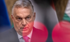 Viktor Orban, à Bratislava (Slovaquie), le 21 janvier 2025 ( AFP / TOMAS BENEDIKOVIC )