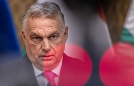 Viktor Orban, à Bratislava (Slovaquie), le 21 janvier 2025 ( AFP / TOMAS BENEDIKOVIC )