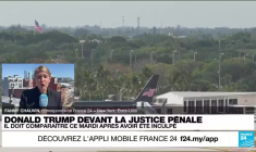 Donald Trump en route pour sa comparution judiciaire historique à New York