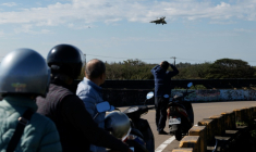 Un Mirage 2000 de l'armée de l'air taïwanaise décollant de la base aérienne de Hsinchu, dans le nord-ouest de Taïwan, le 29 décembre 2025 ( AFP / CHENG Yu-chen )