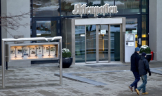 Les bureaux d'Aftenposten, propriété du groupe Schibsted, à Oslo, en Norvège. ( AFP / DANIEL SANNUM LAUTEN )